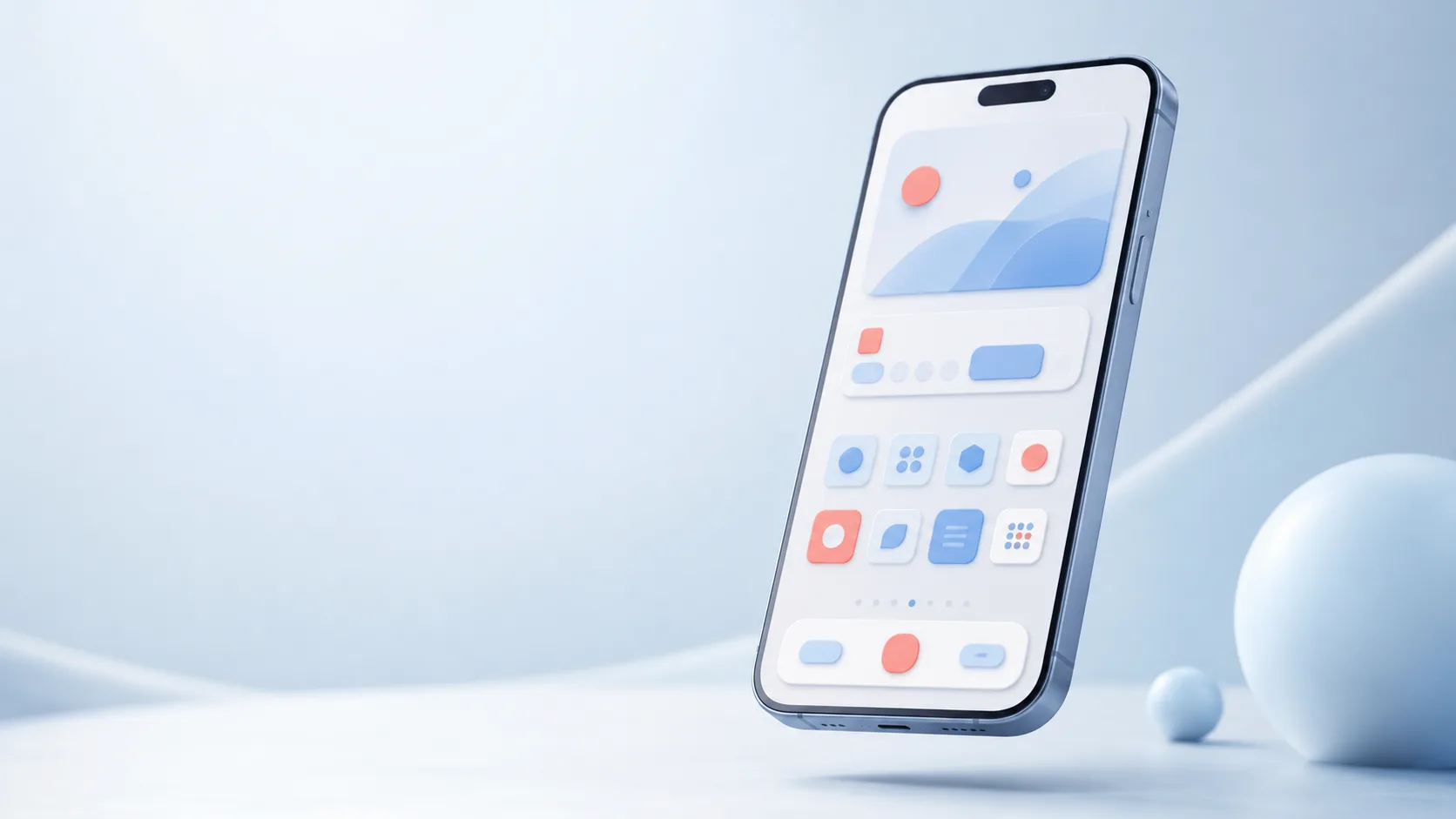 Móvil mostrando la app del curso con las lecciones de la semana