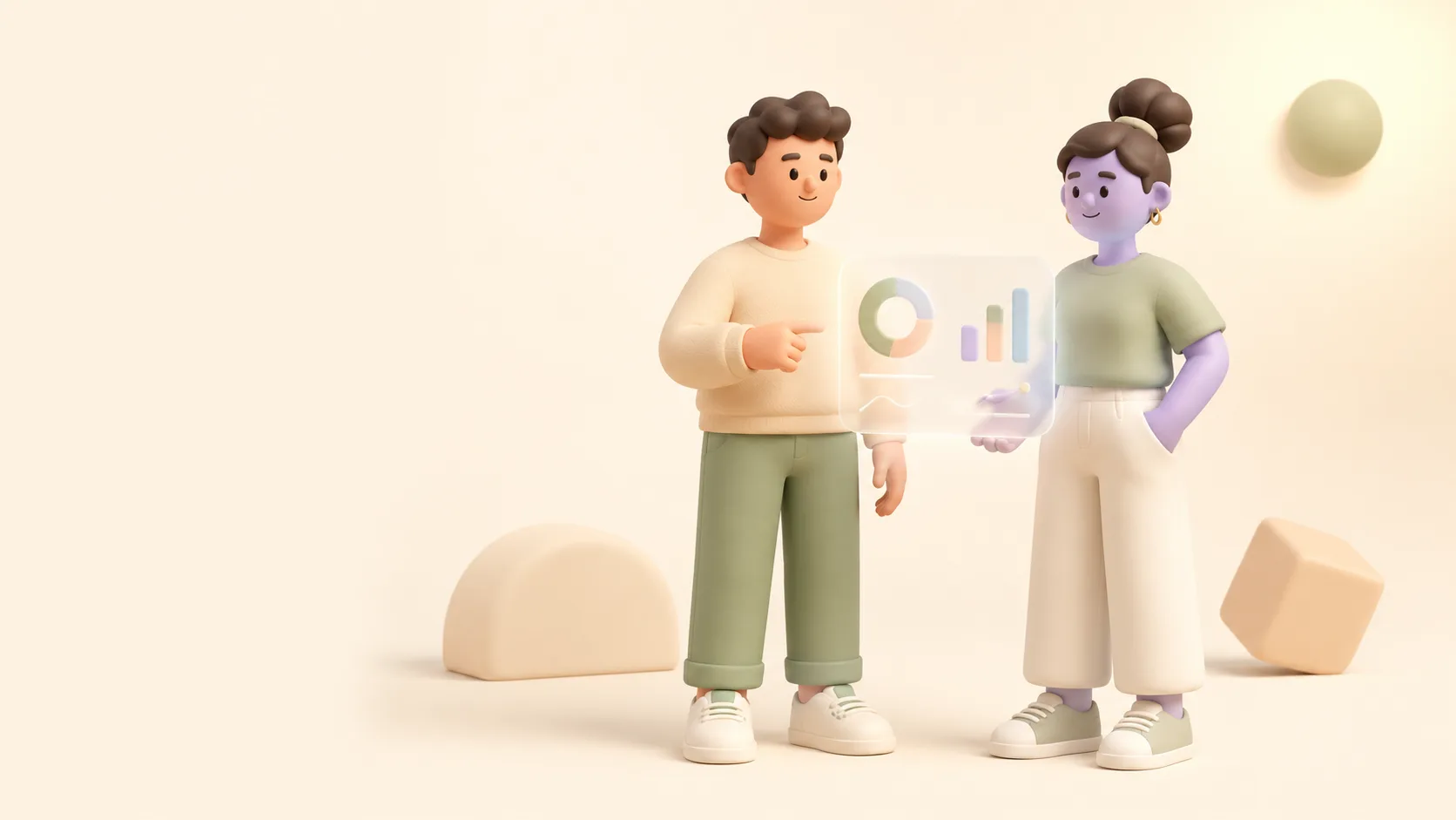 Dos compañeras colaborando frente a un portátil
