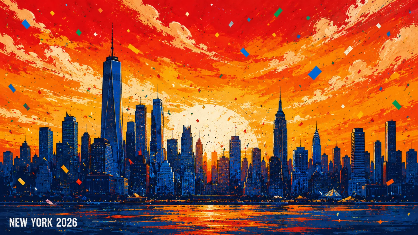 New York at sunset