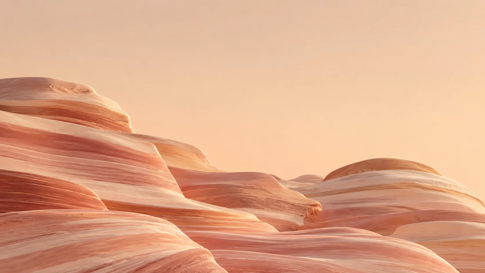 Smooth layered mineral strata forming a soft abstract landscape