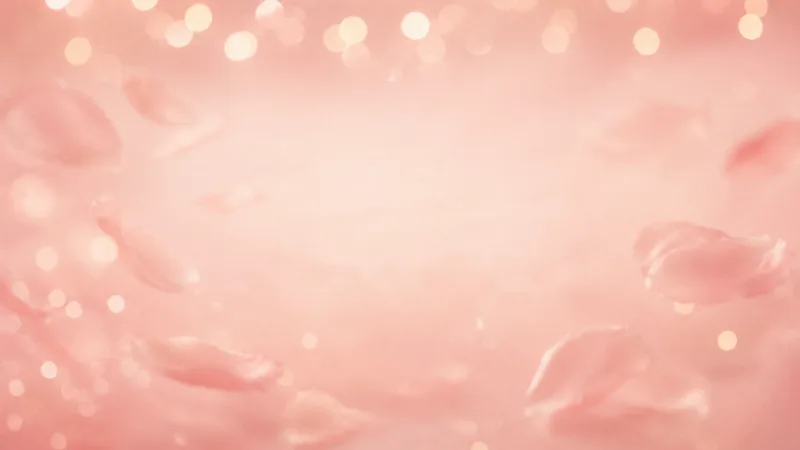 Rose petals over blush bokeh